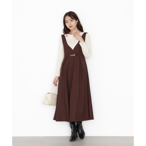 プロポーションボディドレッシング マーメイドＶネックジャンスカ Ｍサイズ PROPORTION BODY DRESSING（プロポーションボディドレッシング
