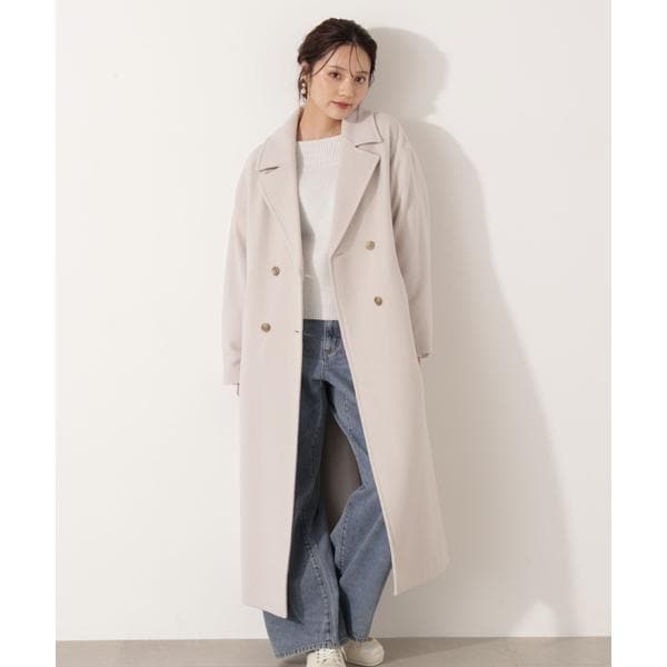 ビッグカラーダブルチェスターコート 24AW | ナチュラル