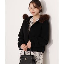 プロポーション ボディドレッシング(PROPORTION BODY DRESSING)のモッサフードフェイクファーショートコート 25AW