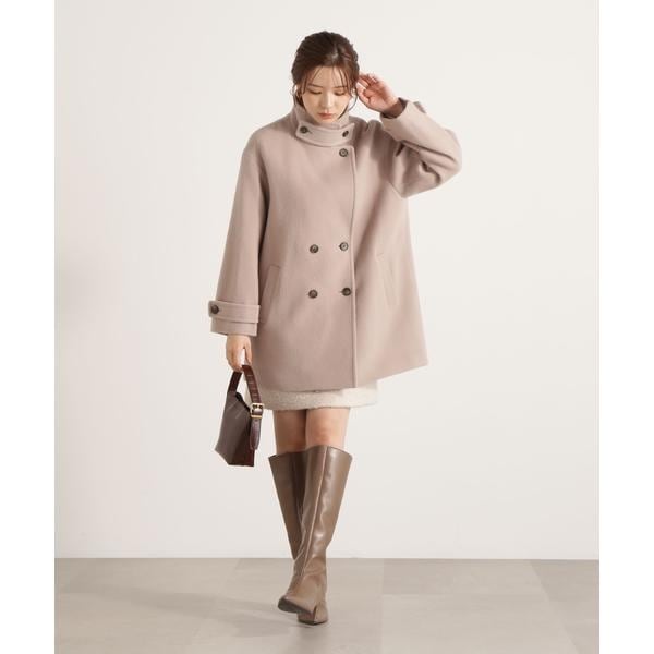 NATURAL BEAUTY BASIC　フェイクファースリーブハーフコート ナチュラルビューティーベーシック NATURAL BEAUTY BASIC