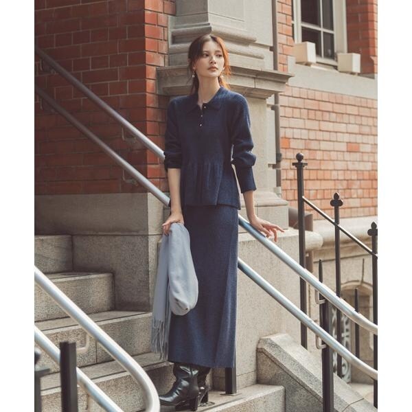 PINKY&DIANNE アシンメトリー ドレープ ワンピース タイト スリット PINKY&DIANNE アシンメトリー ドレープ ワンピース タイト スリット