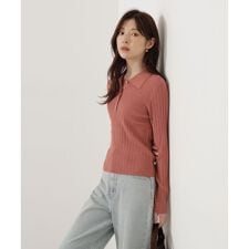 ＜ウォッシャブル＞ポロリブニット 25AW