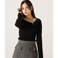 アシメパールデザインニット 25AW