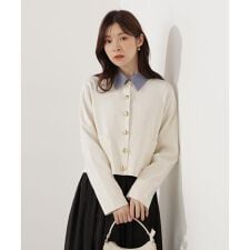 ＜ハンドウォッシャブル＞シルク混ニットカーディガン