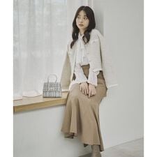 ファンシーツイード風ニットカーディガン 25AW