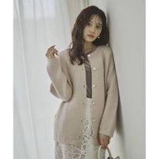 FOX混ダブルフェイスニットカーディガン 25AW