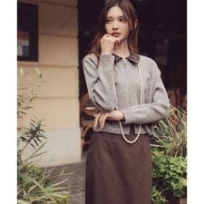 合皮カラー取り外しZIPニット 25AW