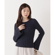 チャーム付きミニケーブルニット  25AW