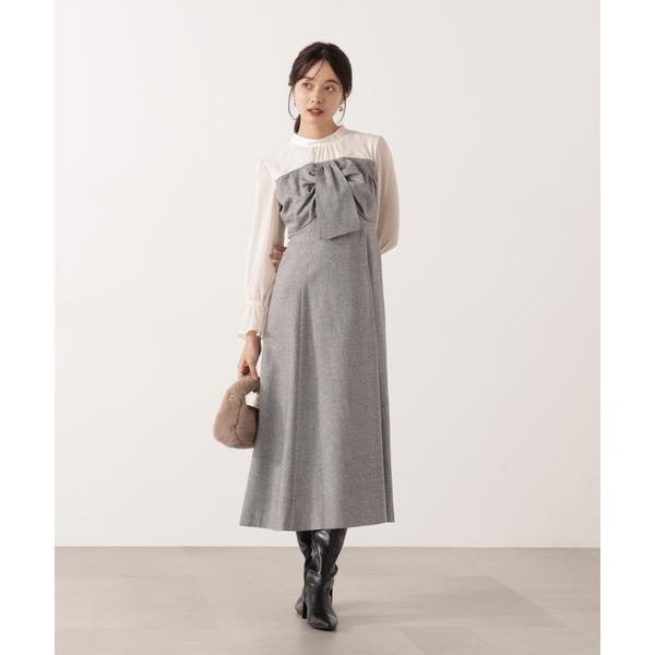 フロント釦ツイードワンピース 25AW | プロポーション ボディ