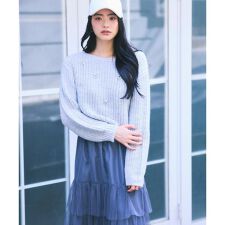 ビジュー付畔ニット　25AW