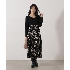 プロポーション ボディドレッシング(PROPORTION BODY DRESSING)のジャガードフラワーニットワンピース