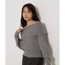 プロポーション ボディドレッシング(PROPORTION BODY DRESSING)のラメ入りオフショルニット
