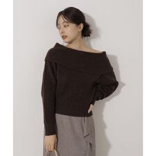 プロポーション ボディドレッシング(PROPORTION BODY DRESSING)のラメ入りオフショルニット