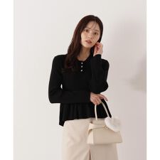 ＜ハンドウォッシャブル＞ペプラムポロニット 26SS