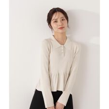 ＜ハンドウォッシャブル＞ペプラムポロニット 26SS