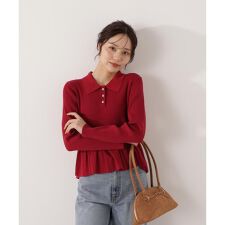 ＜ハンドウォッシャブル＞ペプラムポロニット 26SS