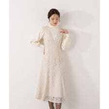 Vネックレースジャンスカ 26SS