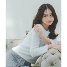 ラメフェザーボートネックニット 26SS