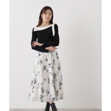 フラワープリントスカート