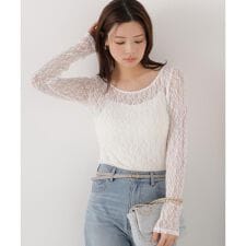 〈a／mie〉ストレッチレース　26SS