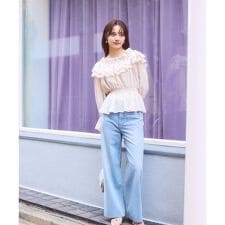 〈a／mie〉ワイドデニムパンツ　26SS