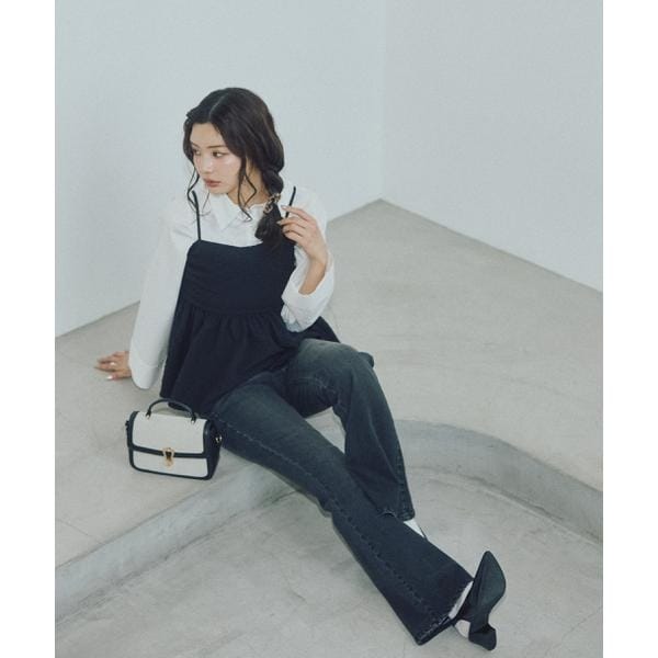 〈a／mie〉フレアースリーブシャツ　26SS