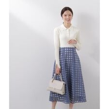 ポロカラーニットワンピース　26SS