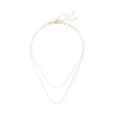 ゴールドチェーンパール2連ネックレス