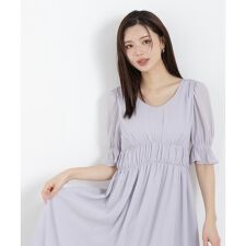 シフォン楊柳ギャザーワンピース　26SS