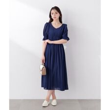 シフォン楊柳ギャザーワンピース　26SS