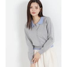 〈a／mie〉レイヤード風カーディガン　26SS