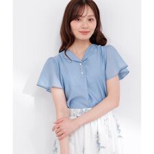 フレアスリーブ開襟ブラウス 26SS