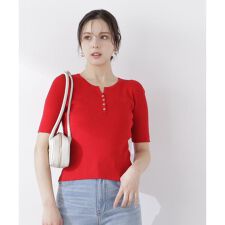 ヘンリーネックニット