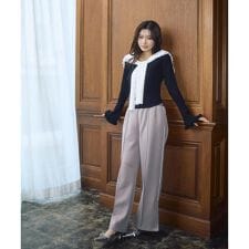 ＜新津のんさんコラボ＞〈a／mie〉トラックパンツ