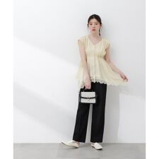 ワイドフレアスラックスパンツ