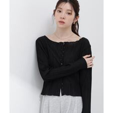 〈a／mie〉前後2wayプリーツカットソーカーディガン 26SS