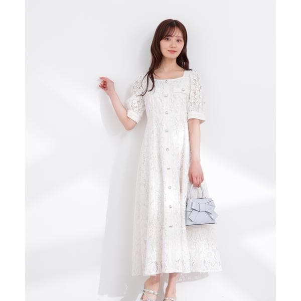 PROPORTION BODY DRESSING　フロントボタンレースワンピース フロントボタンレースワンピース 26SS | プロポーション ボディ