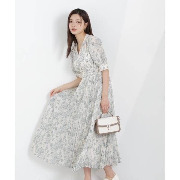 花柄プリーツワンピース 26SS | プロポーション ボディドレッシング