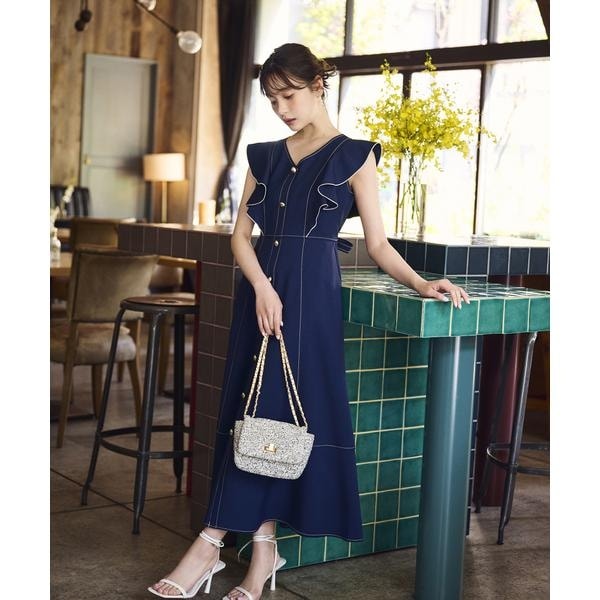マルティーヌシットボンMartine SITBON ワンピース フロントボタンステッチワンピース26SS | プロポーション ボディ