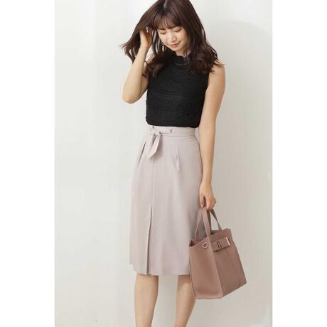 ウエストリボンカラーツイルタイトスカート プロポーション ボディドレッシング Proportion Body Dressing ファッション通販 マルイウェブチャネル To603 162 74 01