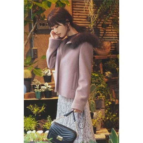 Wモッサフードファーショートコート | プロポーション ボディ  