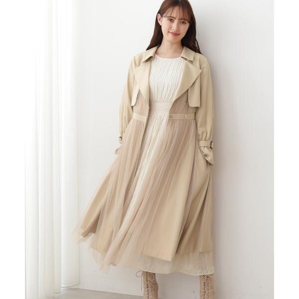 新品 JILL by JILL STUART チュール フレア トレンチ コート 楽天市場】【SALE／60%OFF】｜美人百花4月号掲載商品｜チュール