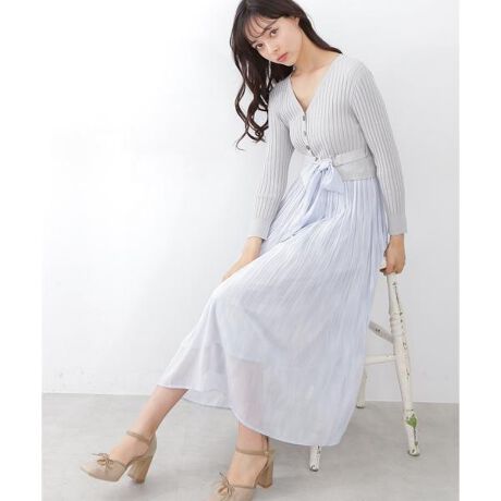 マーブルスカーフ付ニットワンピース | ジル バイ ジル スチュアート  