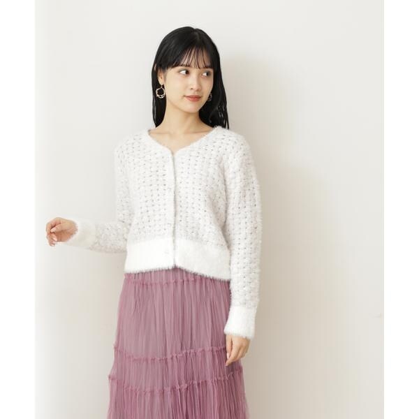 JILL by JILLSTUART - ジルバイジルスチュアート/スカシアミミニカーディガン クリーム ジルバイジルスチュアート/スカシアミミニカーディガン クリーム