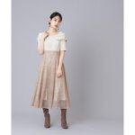 チェックレースフロッキープリントワンピース | ジル バイ ジル 