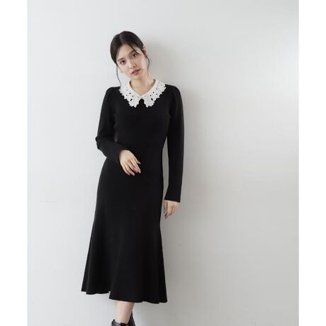 エンブロイダリーカラーニットワンピース | ジル バイ ジル 