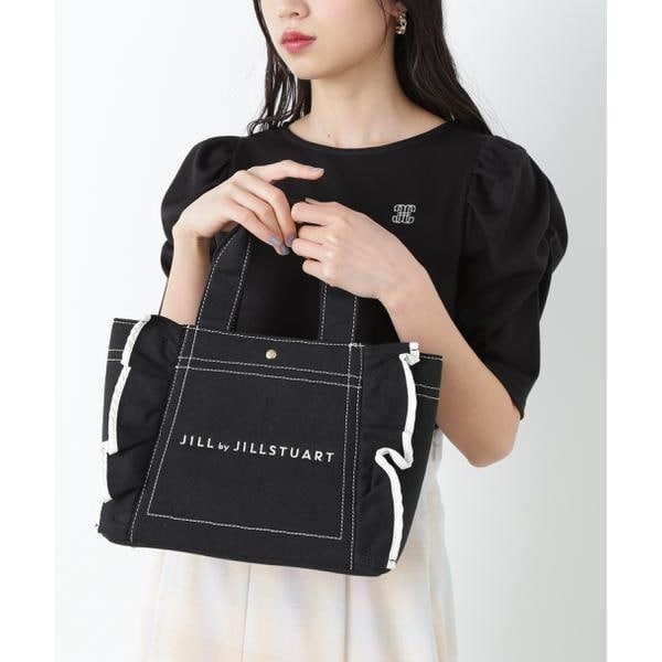 JILL by JILLSTUART フリルトートバッグ 黒 - ハンドバッグ