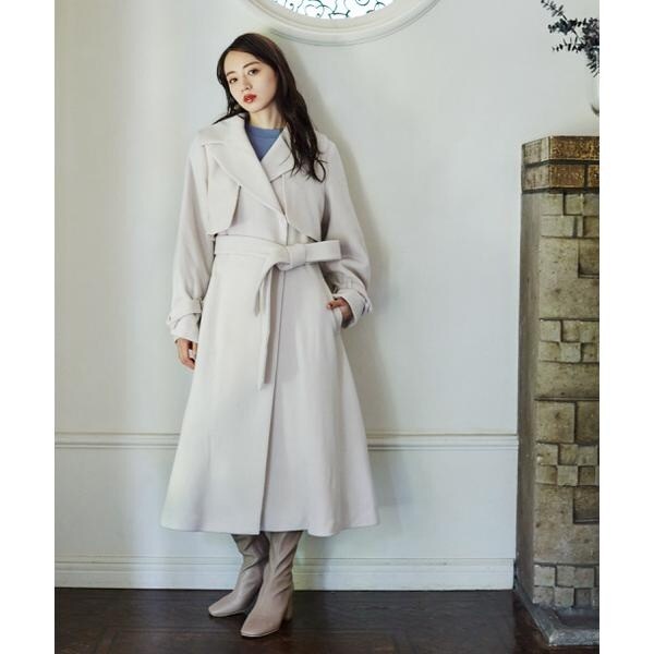 【JILLbyJILLSTUART】ビックカラーウールトレンチコート JILL by JILL STUART（ジルバイジルスチュアート）の「◇ビッグ