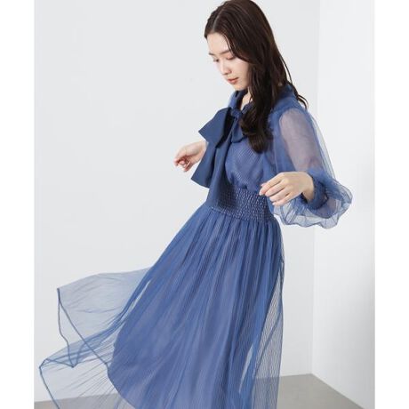 ジルスチュアート チュールワンピース ブルー 120 大人しく 