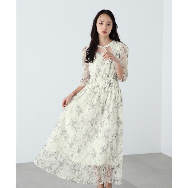 JILLbyJILLSTUARTリリィプリントシャーリングワンピース JILL by JILL STUART（ジルバイジルスチュアート）の「リリィ